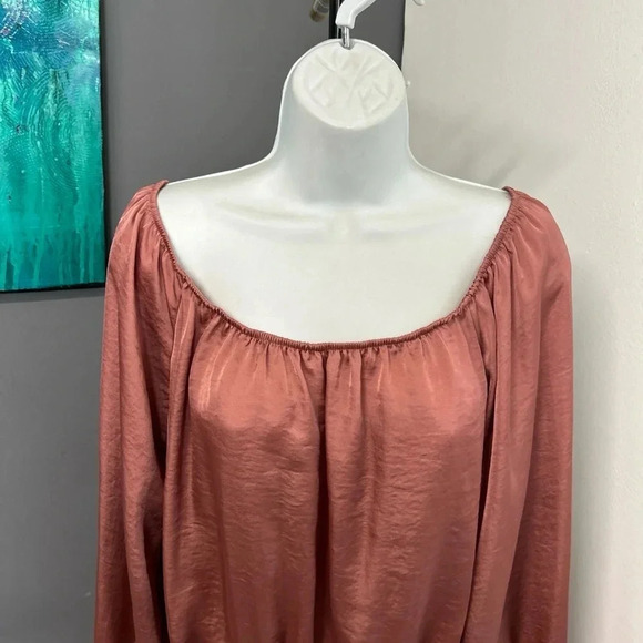 Charlotte Russe Peasant Blouse Top Women's Large Bronze Vixen Fairygoth Romantic - Picture 2 of 12